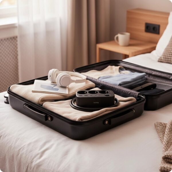 Huslog Power strip with phone holder HUS1056