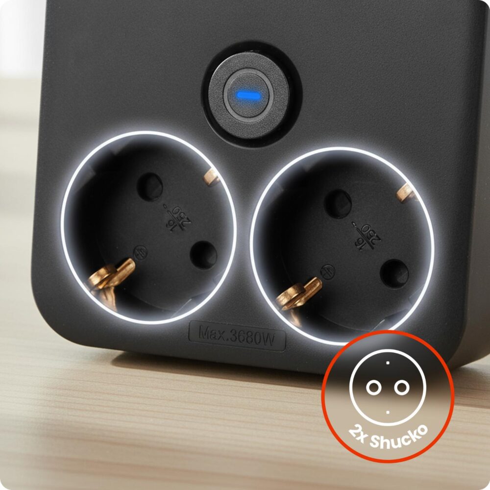 Huslog Power strip with phone holder HUS1055