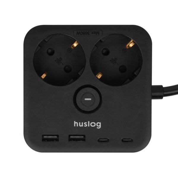 Huslog Power strip with phone holder HUS1055