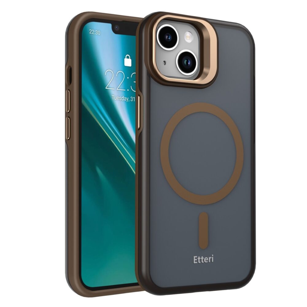 Etteri Morning Fog case for iPhone 14 6,1" brown
