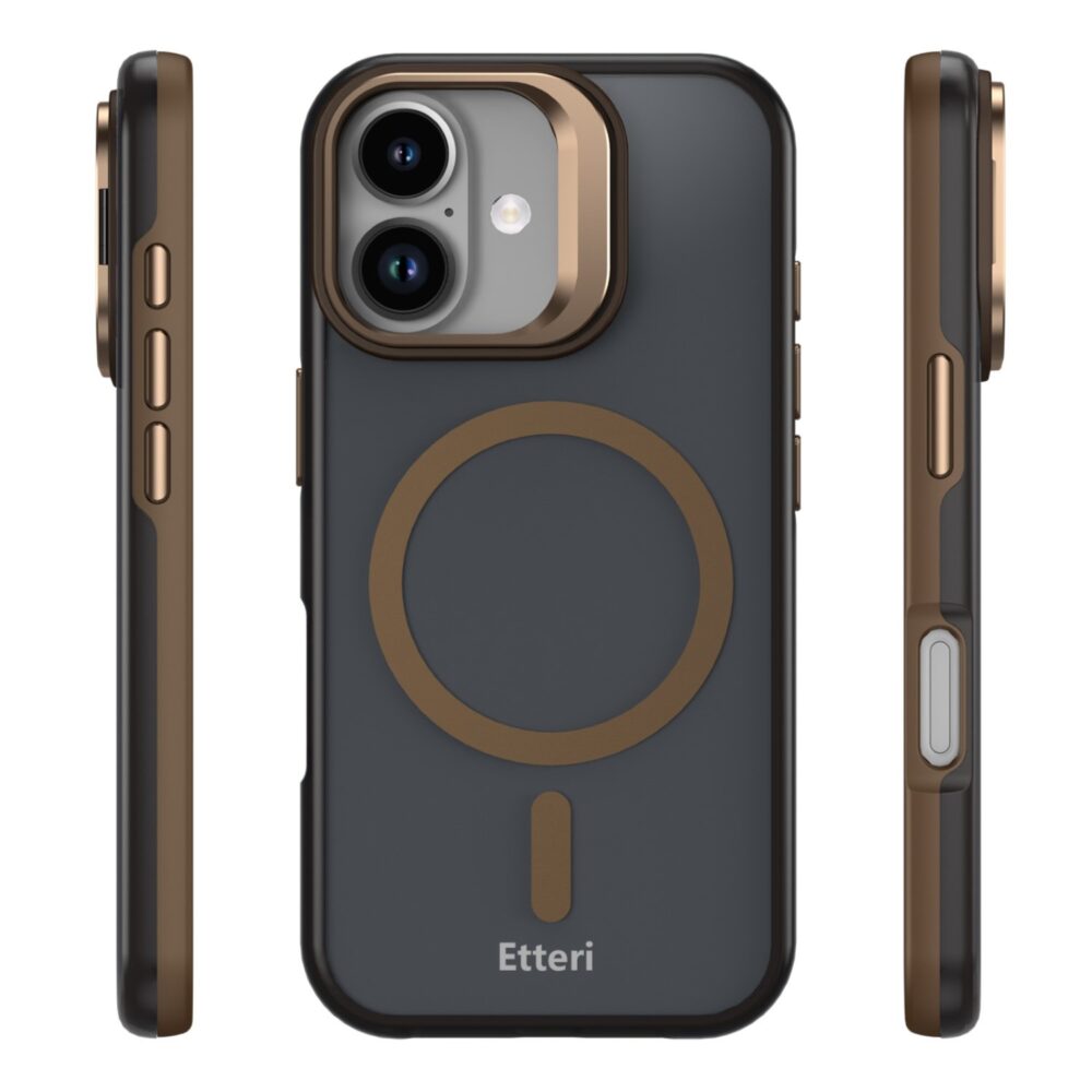 Etteri Morning Fog case for iPhone 16 6,1" brown