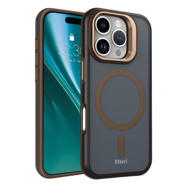 Etteri Morning Fog case for iPhone 16 Pro 6,3" brown