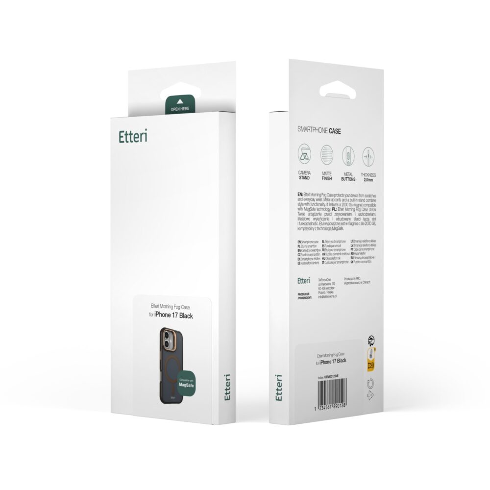 Etteri Morning Fog case for iPhone 17 6,3" brown
