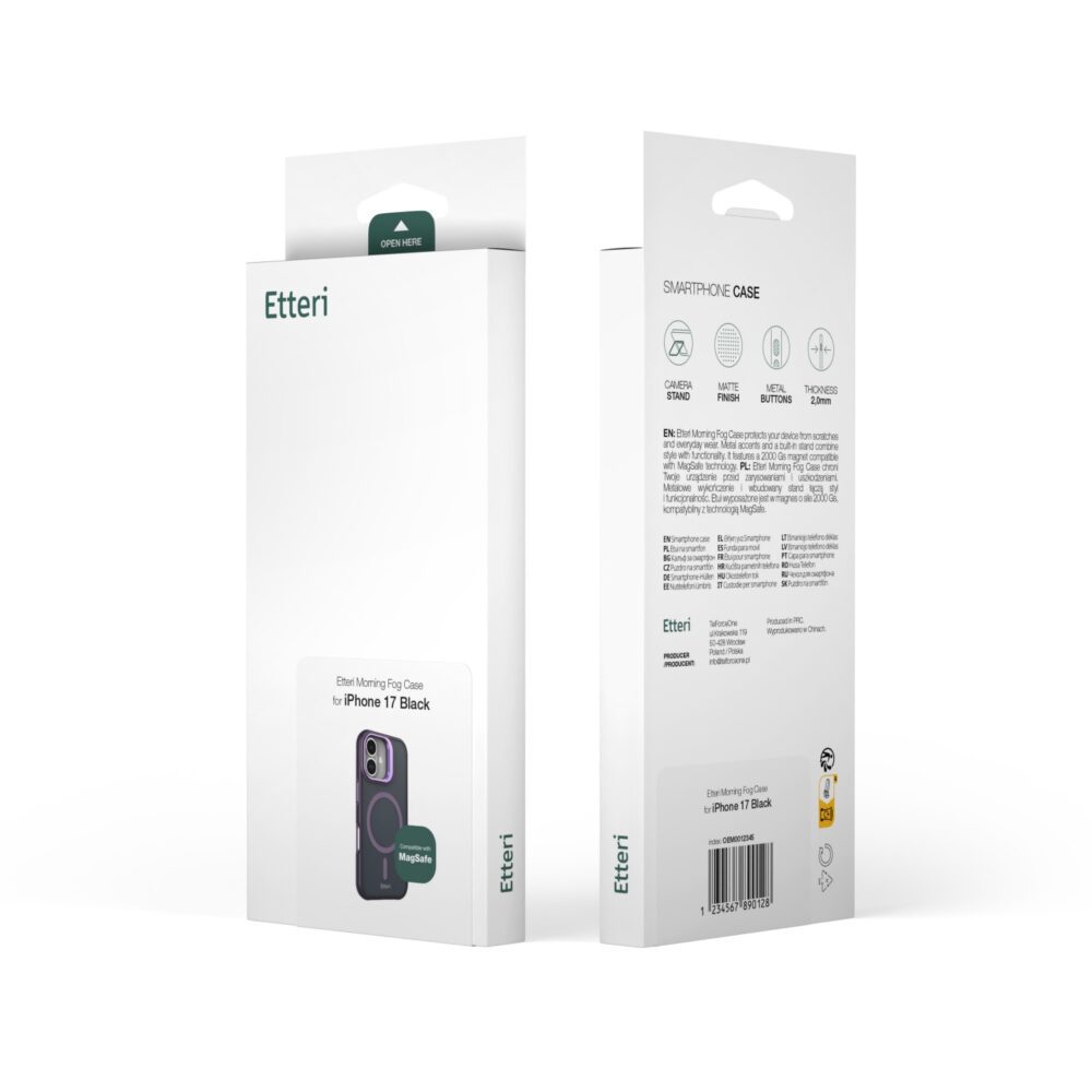 Etteri Morning Fog case for iPhone 17 6,3" purple