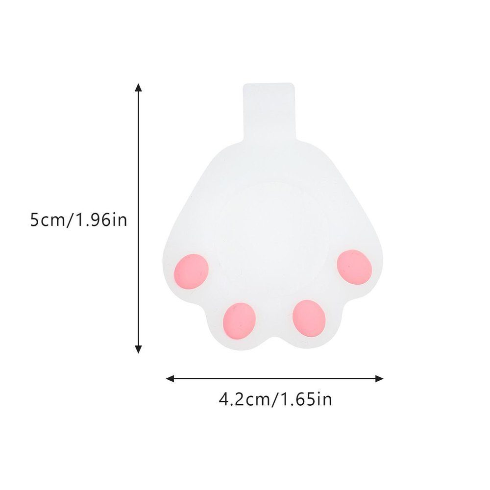 72470_5 Cat Paw AirTag Case Silicone Case Keychain Pendant for AirTag whiteeng