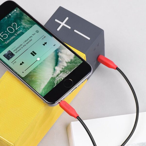 769ef7560f090d2185ae60060284ef82 Cable AUX Jack 3,5 mm to Jack 3,5 mm Hoco 1 m UPA11 black