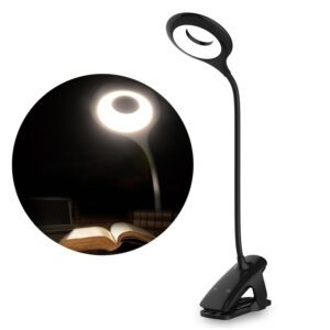 Wireless LED reading lamp with clip + black micro USB cableeng