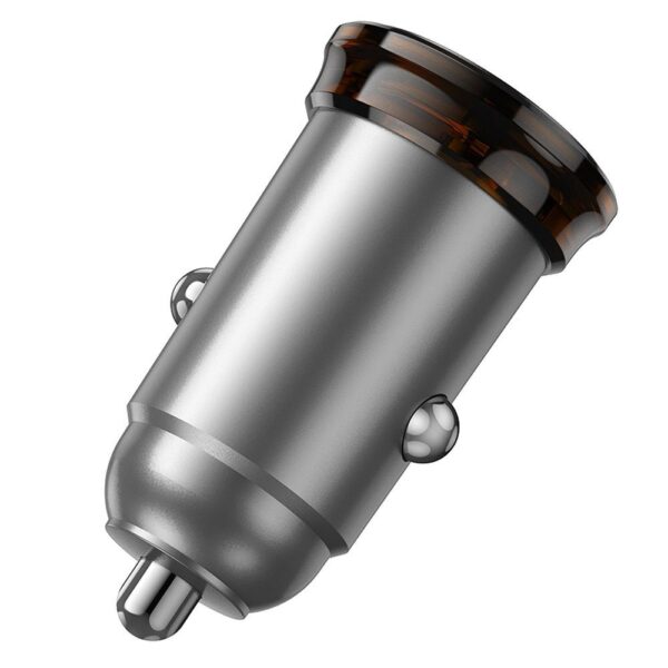 8296fb3c5ac016d1fdef401071a8acbe Car charger Hoco USB C QC PD 30W NZ16 metal gray