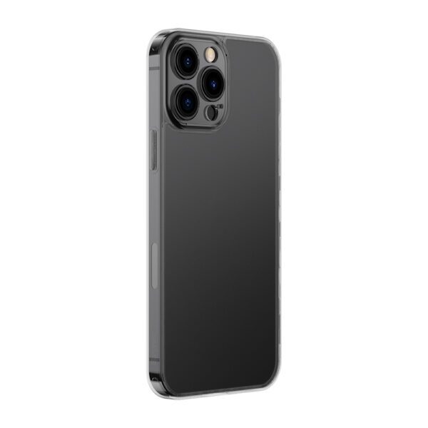 93162_3 Baseus Frosted Glass Case Cover for iPhone 13 Pro Hard Cover with Gel Frame black (ARWS001001)eng