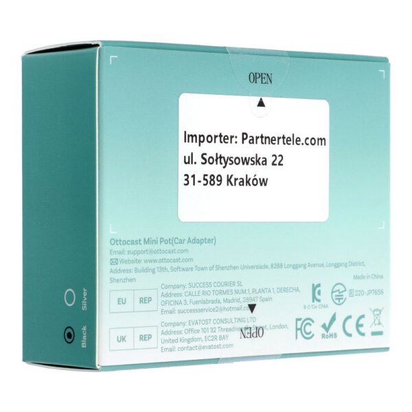 Wireless car adapter OTTOCAST Mini Cube T3 black