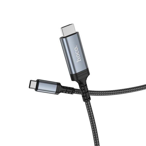 Screen mirroring cable USB C to HDMI Hoco 4K 30Hz 1,8 m UA43 metal gray