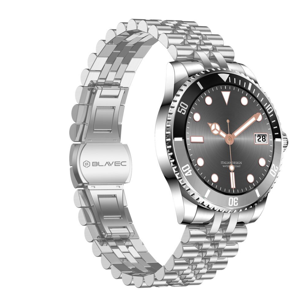 foto_add-334324 Blavec Smartwatch M-02 Business AMOLED Full Touch Voice Call (SWM02-S) silver