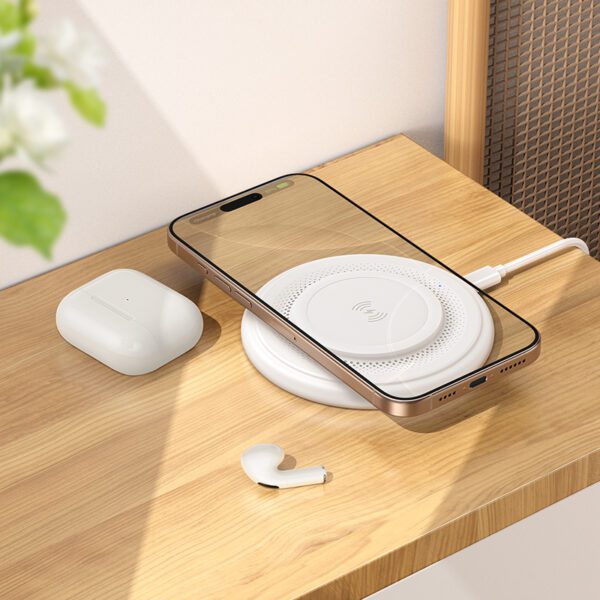 Borofone Wireless induction charger BQ40 Crown 15W white