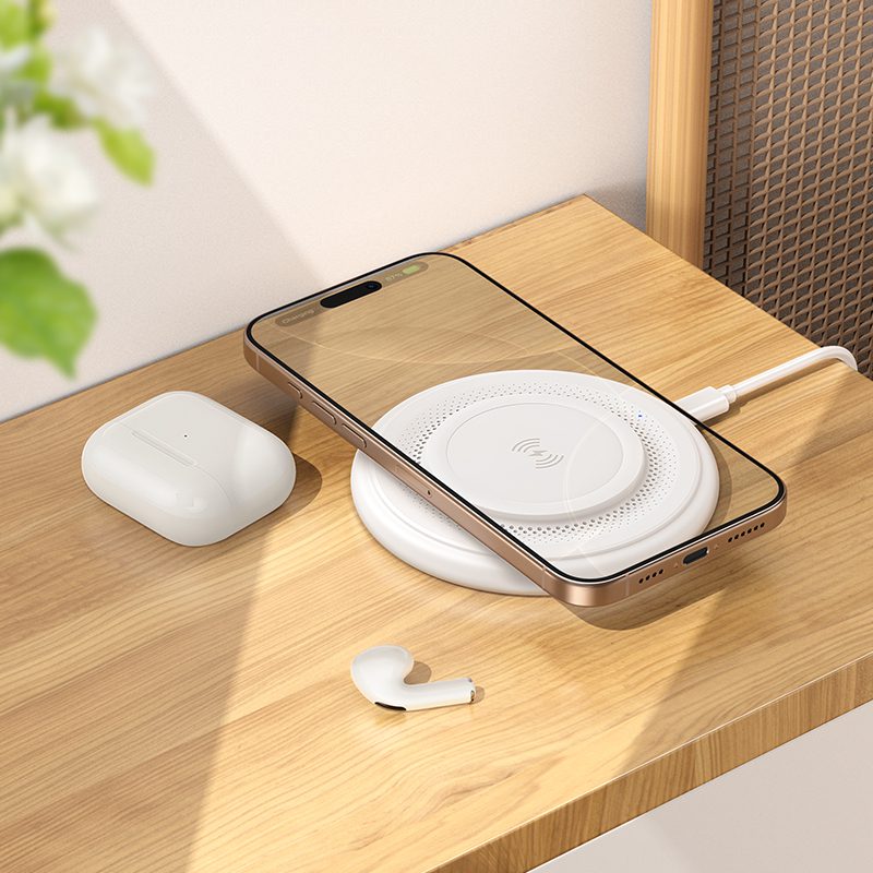 Borofone Wireless induction charger BQ40 Crown 15W white