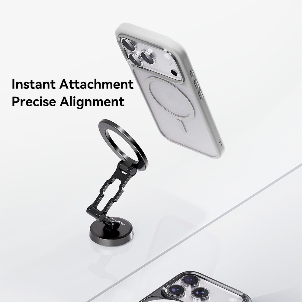 Rock Guard Touch Matte Series Magnetic Case for Iphone 17 Pro white (metal lens frame)