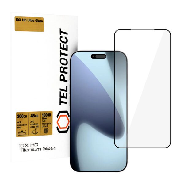 Hartowane szkło Tel Protect 10X HD Titanium do Iphone 17 Pro Max (koperta)