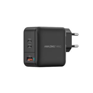 Amazing Thing Ładowarka sieciowa Thunder Pro GaN EUTH66W - USB + 2xTyp C - PD 66W czarna