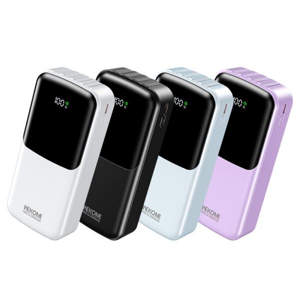 0285491 Power Bank 20000mAh PD 22,5W WK WP-66 2 Θέσεων, με καλώδιο USB-C/Lightning/Micro/USB Λευκό