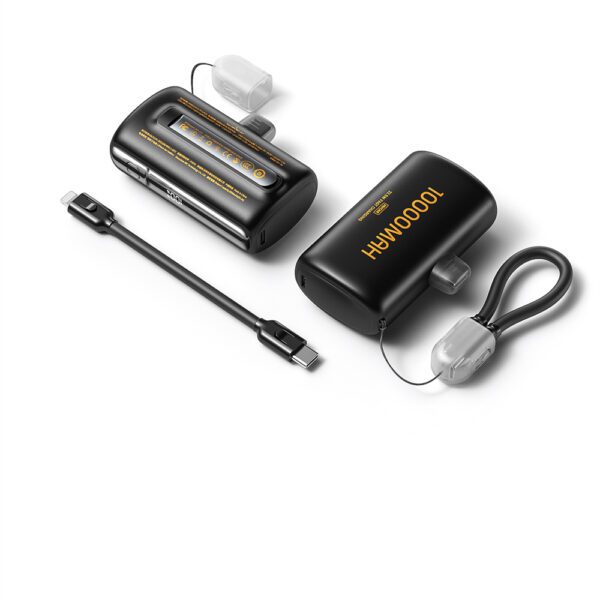 Power Bank 10000mAh PD 22,5W WK WP-113 2 Θέσεων, με καλώδιο USB-C/Lightning Μαύρο