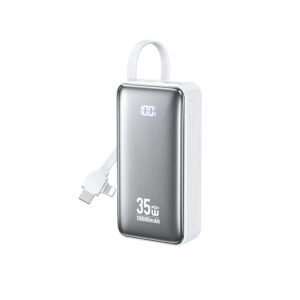 Power Bank 10000mAh PD 35W WK WP-61 2 Θέσεων, με καλώδιο USB-C/Lightning Λευκό
