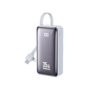 Power Bank 10000mAh PD 35W WK WP-61 2 Θέσεων, με καλώδιο USB-C/Lightning Μπλέ