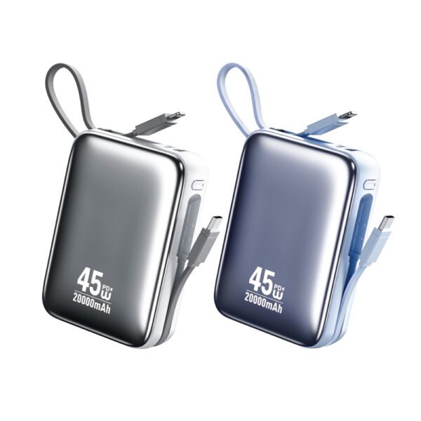 0285518 Power Bank 20000mAh PD 45W WK WP-50 2 Θέσεων, με καλώδιο USB-C/Lightning Μπλέ