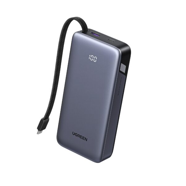 0285523 Power Bank 20000mAh PD 45W UGREEN PB536 55988B 2 Θέσεων, με καλώδιο USB-C Γκρι