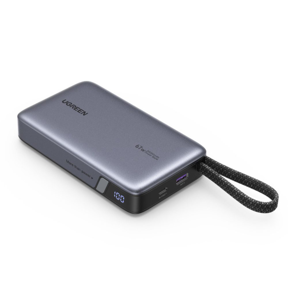 0285526 Power Bank 20000mAh PD 67W UGREEN PB550 55996B 2 Θέσεων, με καλώδιο USB-C Γκρι