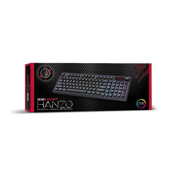 Ενσύρματο Πληκτρολόγιο Gaming RGB Zeroground KB-3800G HANZO v3.0