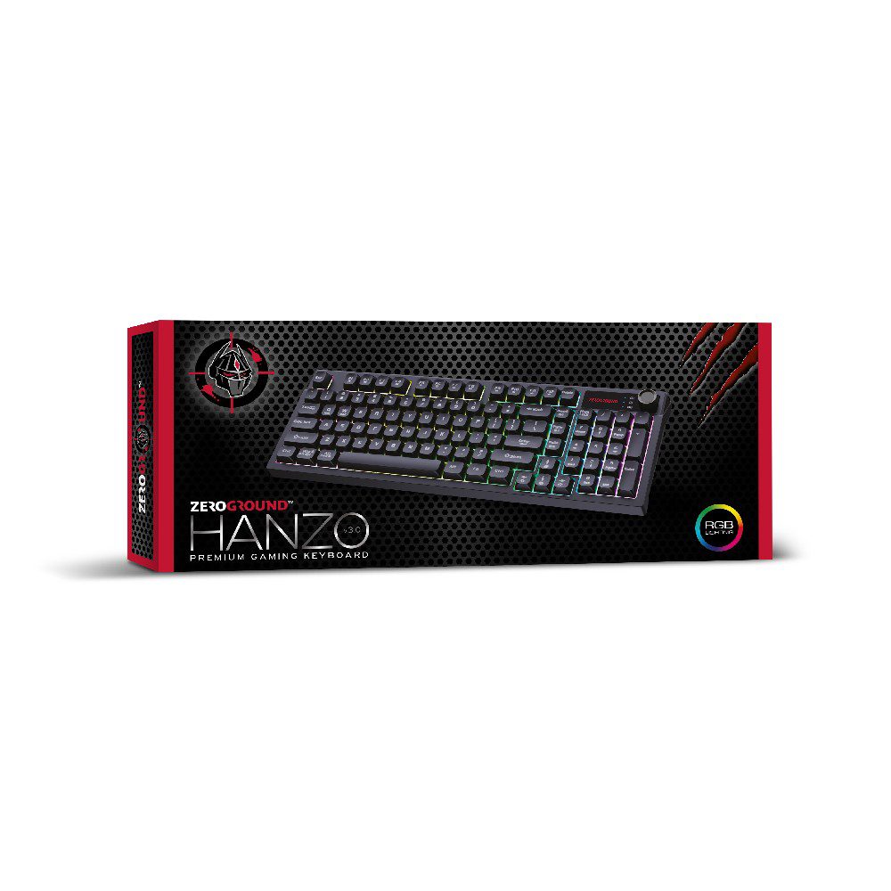 Ενσύρματο Πληκτρολόγιο Gaming RGB Zeroground KB-3800G HANZO v3.0