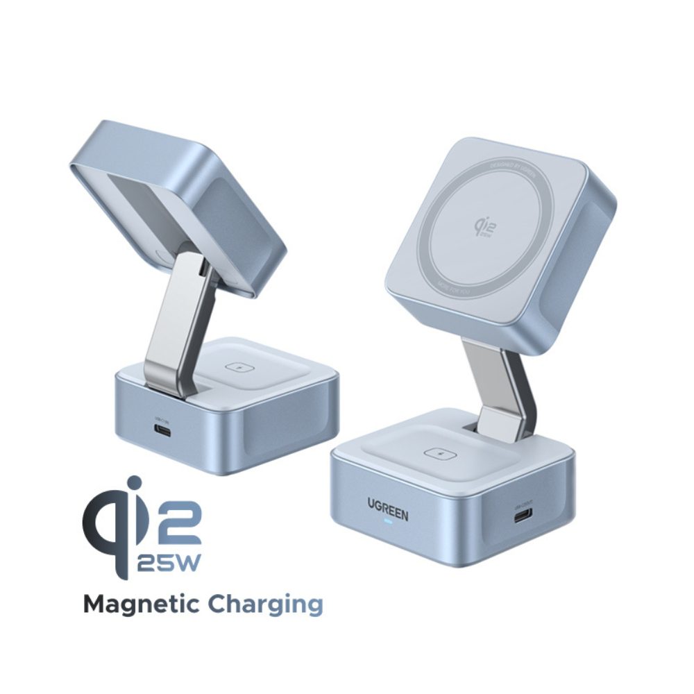0285581 Φορτιστής Σπιτιού 25W Qi2 UGREEN W752 55960B με Ασύρματη Φόρτιση Magnetic Γκρι