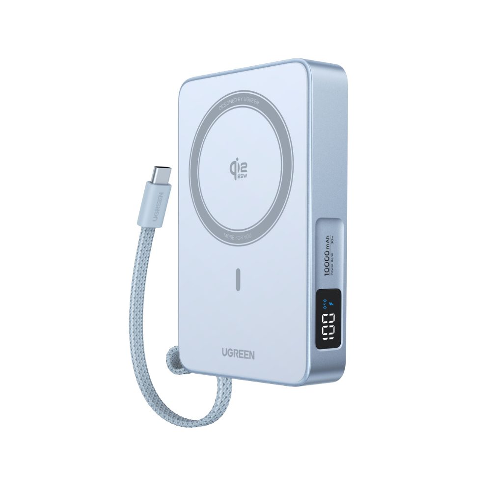 Power Bank 10000mAh 25W Qi2 UGREEN PB773 65958B με Ασύρματη Φόρτιση Magnetic και καλώδιο USB-C Γκρι