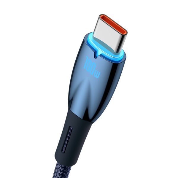 [RETURNED ITEM] Baseus Glimmer Series fast charging cable USB-A - USB-C 100W 480Mbps 1m blueeng