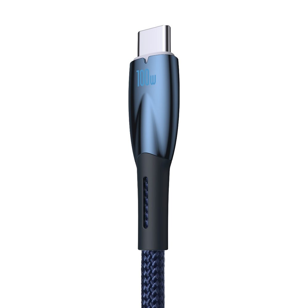 [RETURNED ITEM] Baseus Glimmer Series fast charging cable USB-A - USB-C 100W 480Mbps 1m blueeng