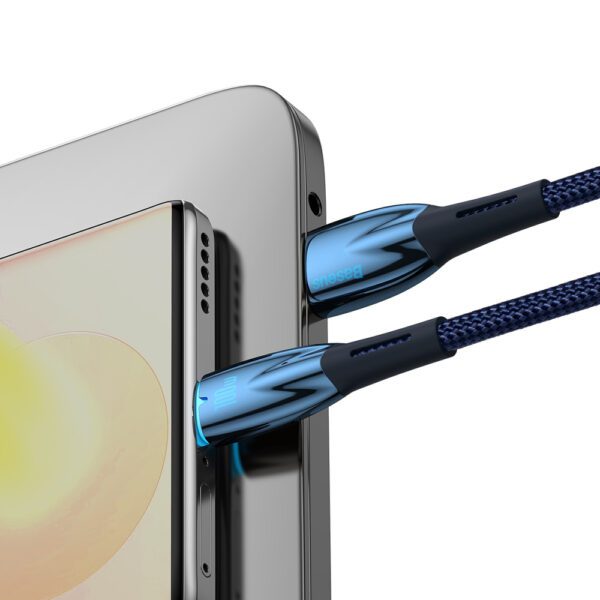 [RETURNED ITEM] Baseus Glimmer Series fast charging cable USB-A - USB-C 100W 480Mbps 1m blueeng
