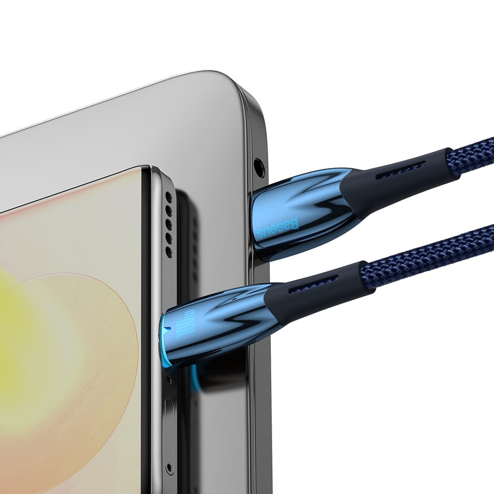 [RETURNED ITEM] Baseus Glimmer Series fast charging cable USB-A - USB-C 100W 480Mbps 1m blueeng