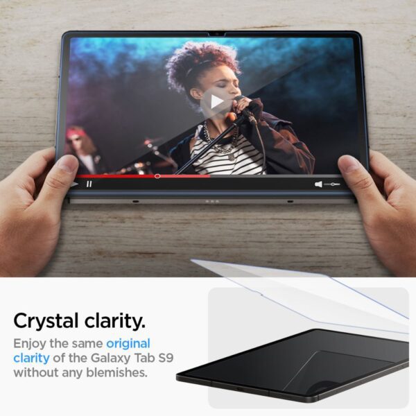 CREATOR: gd-jpeg v1.0 (using IJG JPEG v62), quality = 80 Spigen Glas.tR EZ Fit Tempered Glass for Samsung Galaxy Tab S9 11'' X710 / X716Beng