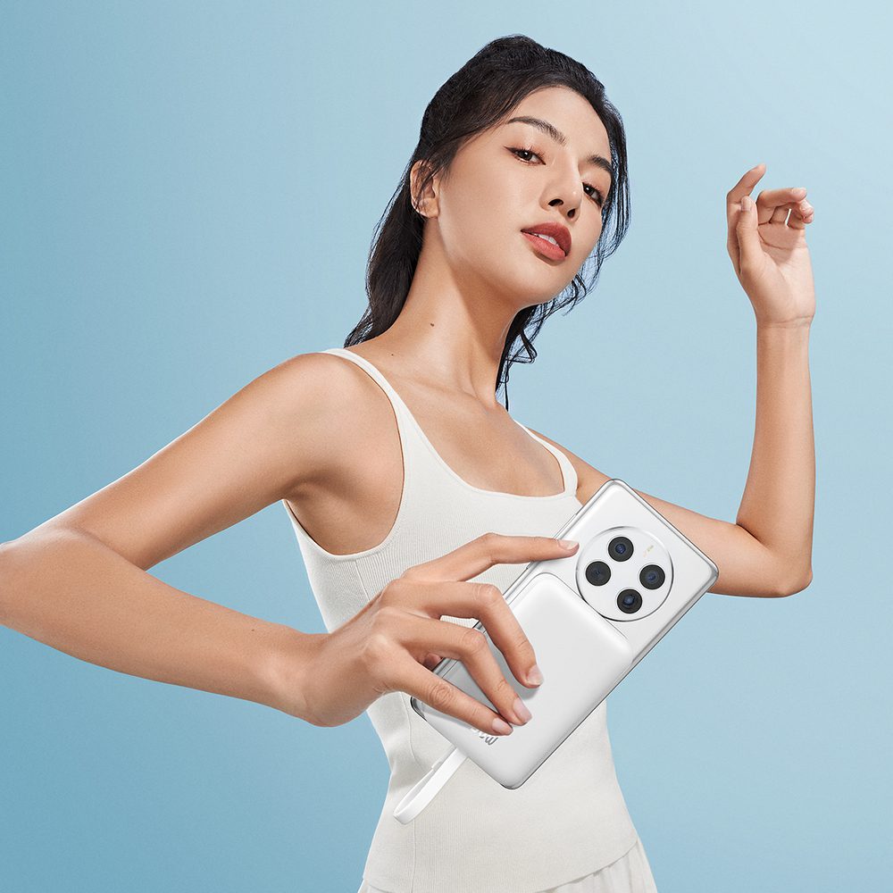 155476_13 Baseus Magnetic Mini MagSafe 10000mAh 30W powerbank with built-in USB-C cable - white + Baseus Simple Series USB-C - USB-C 60W 0.3m cableeng