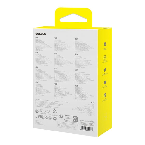 155476_8 Baseus Magnetic Mini MagSafe 10000mAh 30W powerbank with built-in USB-C cable - white + Baseus Simple Series USB-C - USB-C 60W 0.3m cableeng