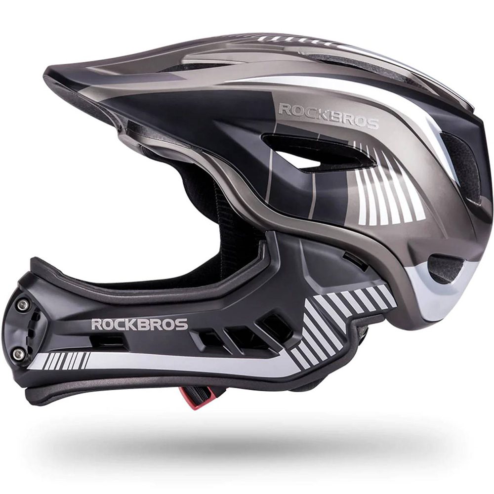 [RETURNED ITEM] Children's bicycle helmet with detachable visor Rockbros TT-32SBTG-S size S - grayeng