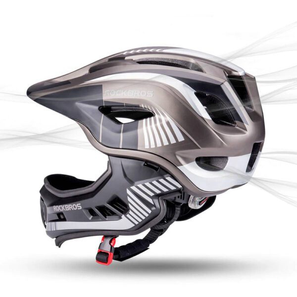 [RETURNED ITEM] Children's bicycle helmet with detachable visor Rockbros TT-32SBTG-S size S - grayeng