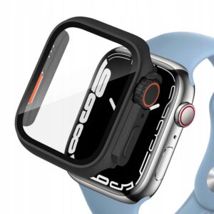 Tech-Protect Defense360 Case for Apple Watch 4 / 5 / 6 / SE (44mm) - Black-Orangeeng