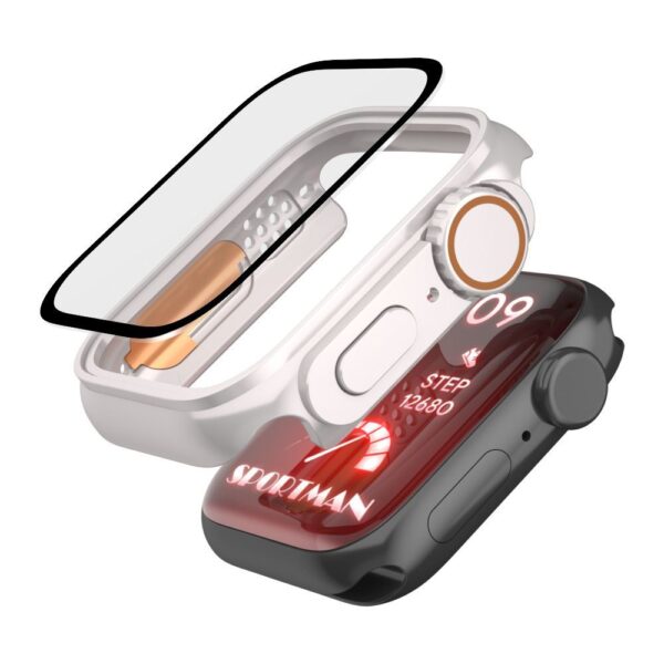 Tech-Protect Defense360 Case for Apple Watch 4 / 5 / 6 / SE (44mm) - Black-Orangeeng