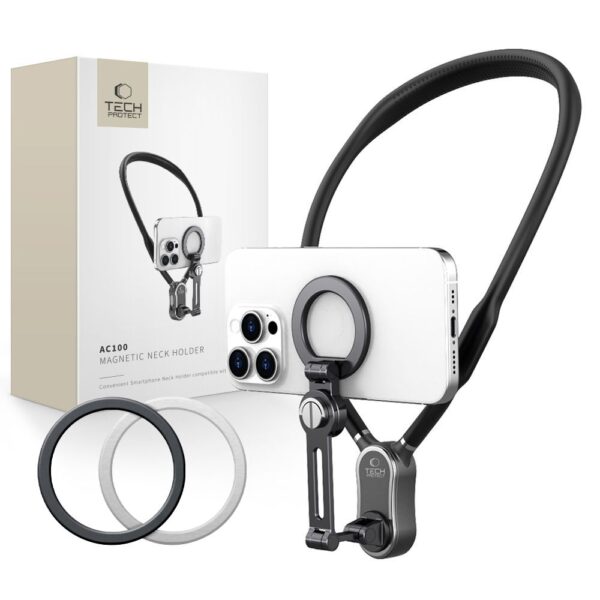 CREATOR: gd-jpeg v1.0 (using IJG JPEG v62), quality = 80 Tech-Protect AC100 Neck Bracket with MagSafe - Blackeng