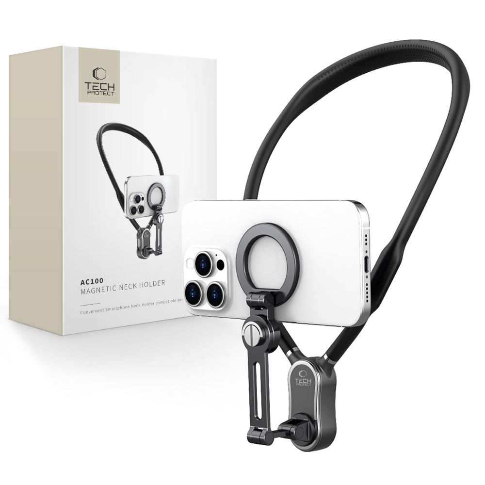 CREATOR: gd-jpeg v1.0 (using IJG JPEG v62), quality = 80 Tech-Protect AC100 Neck Bracket with MagSafe - Blackeng