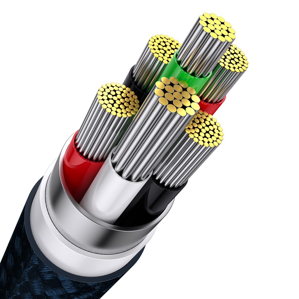 177615_5 Baseus Flash Series Ⅱ 3in1 Fast Charging Cable USB-A to USB-C / Micro-USB / Lightning 66W 480Mbps 1.2m Blueeng