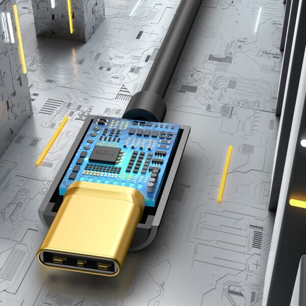 183179_10 Baseus L54 adapter for USB-C headphones / mini jack 3.5mm DAC 24 bit 48 KHz - blackeng