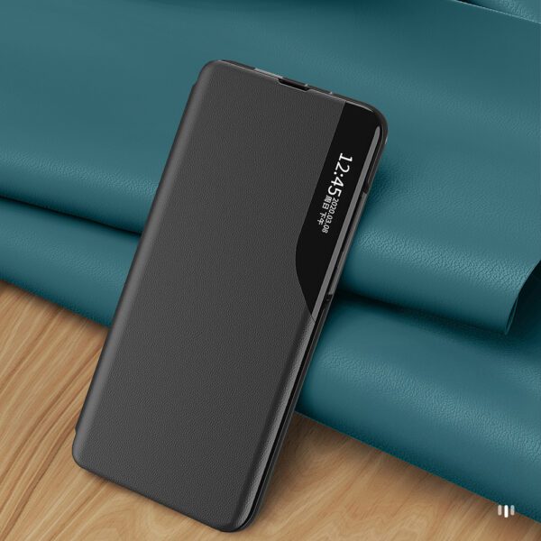 Eco Leather View Case for Samsung Galaxy S25 Ultra with Flip and Stand - Blackeng