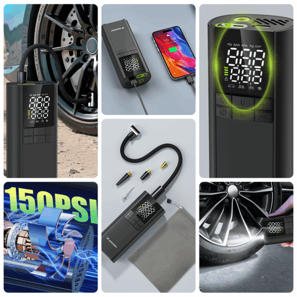 195785_9 Wozinsky WPEP-8000 compressor, electric pump, 8000mAh power bank, flashlight - blackeng