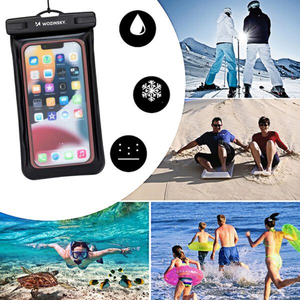 Wozinsky WWE-01 waterproof case with PVC armband - blackeng